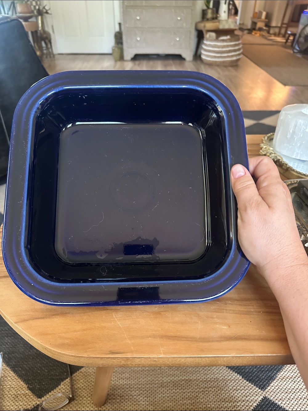 Fiestaware dark blue Square Ceramic Baker 9x9